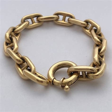 bracelet maille marine argent hermes|Hermes h bracelets.